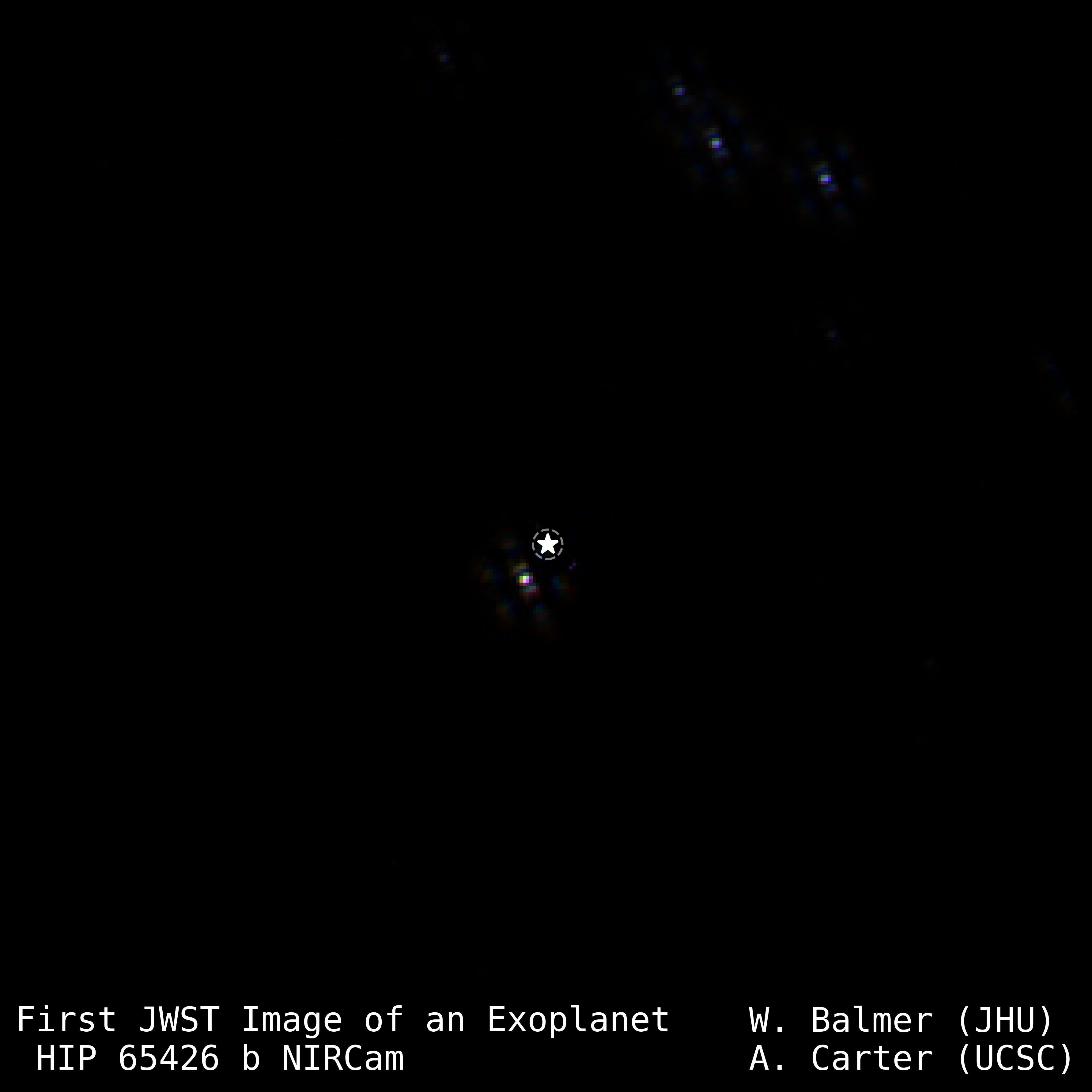 i helped capture the first image of an exoplanet taken with JWST!